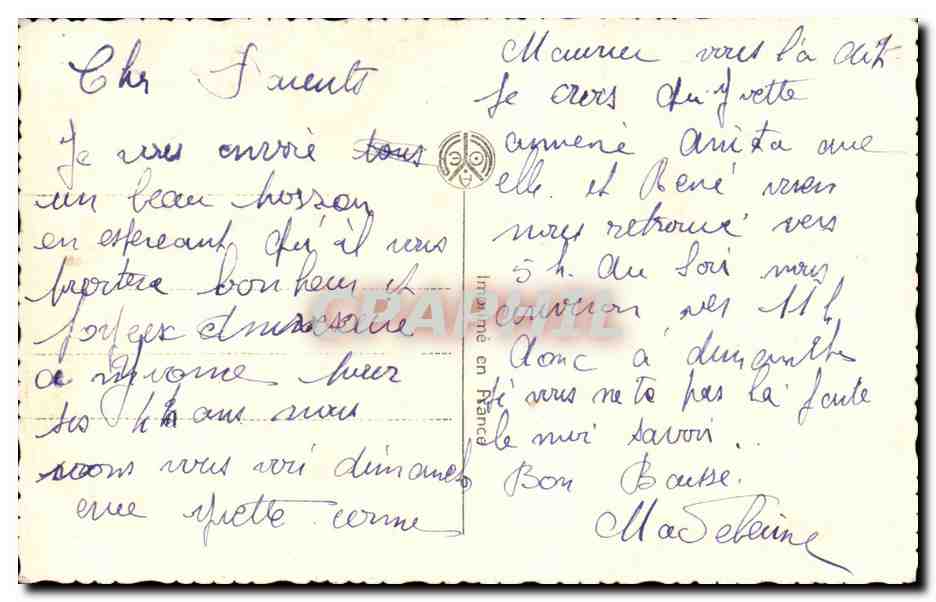 CPA Fantaisie Poisson 1er avril Peche Paques Easter — Rückseite