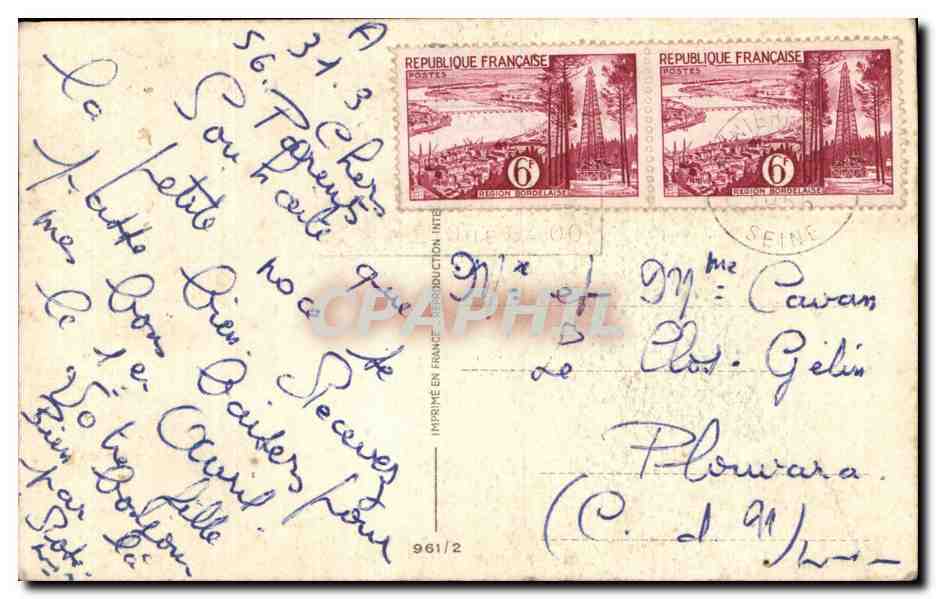 CPA Fantaisie Poissons 1er Avril Paques Easter — Rückseite
