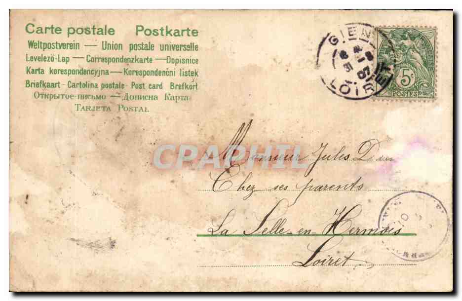 CPA Fantaisie Poussins Enfant Ange Angel 1er Avril Paques Easter — Rückseite