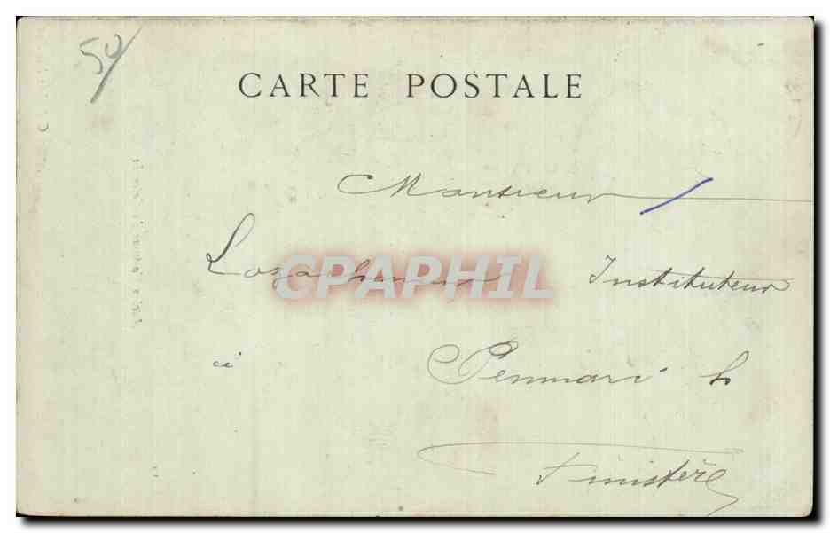 CPA Ancien costume du Cotentin Folklore Coiffe Costume — Verso