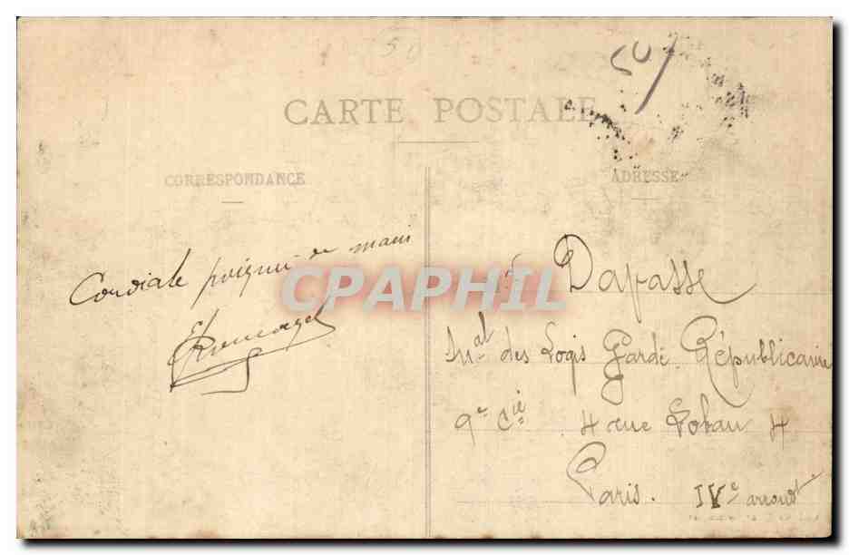 CPA Coutances La cathedrale et l hotel de ville — Rückseite