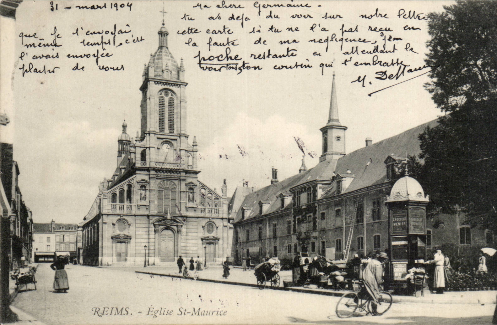 CPA Reims Eglise St Maurice
