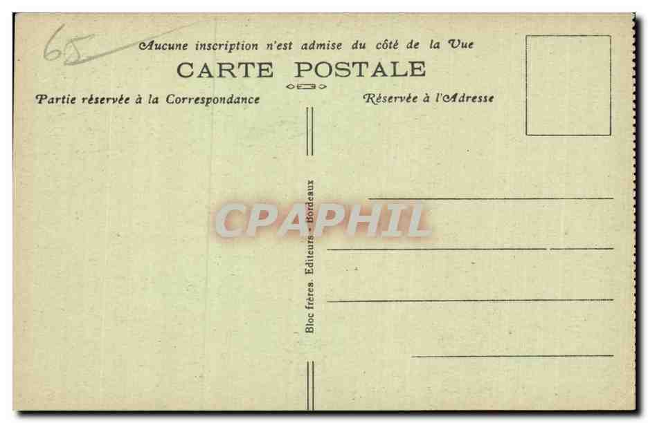 Cauterets — Boulevard Latapie-Flurin — Bloc frères, Bordeaux — Verso