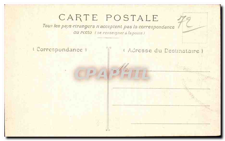 Le Mans — La Passerelle et le Moulin d'Enfert-Rochereau — Éditeur non identifié, n° 12 — Verso