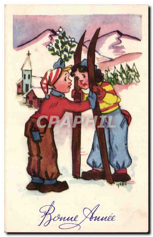 CPA Fantaisie Ski Bonne annee