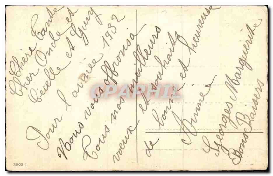 CPA Fantaisie Enfant Papillon Butterfly Bonne annee — Verso