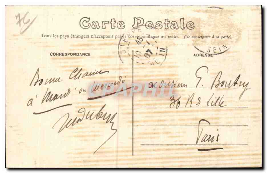 Dieppe - L Avant Port Bateau voilier - CPA  — Rückseite