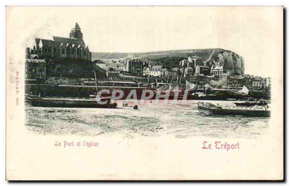 Le Treport - Le Port et l Eglise - CPA 
