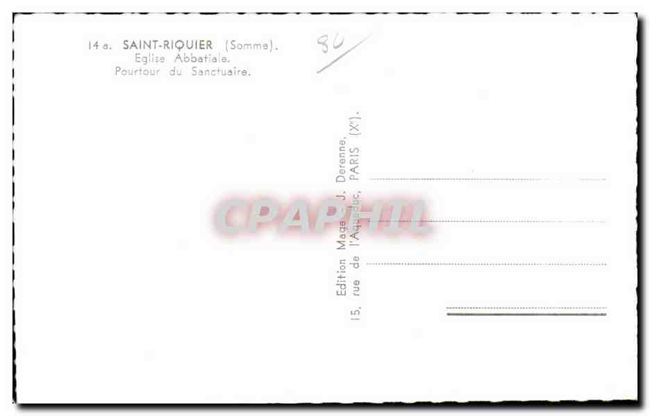 Saint Riquier - Eglise Abbatiale - Pourtour du Sactuaire - CPA  — Back