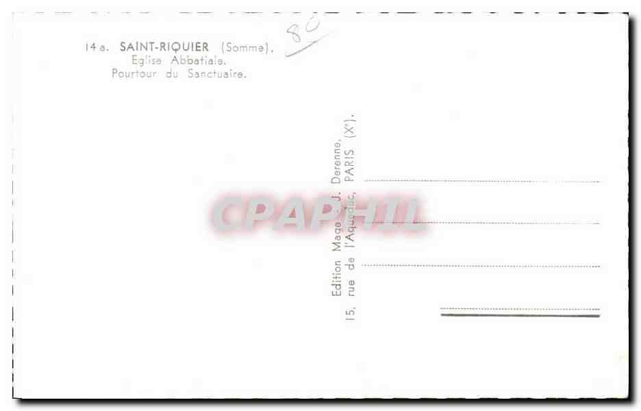 Saint Riquier - Eglise Abbatiale - Pourtour du Sactuaire - CPA  — Back