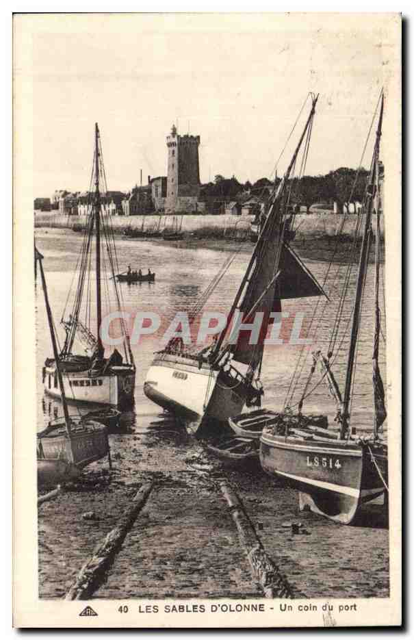 Les Sables d'Olonne — Un coin du port — CP des Arts Photomécaniques