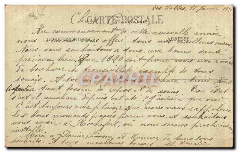 Folklore - Costumes - Sables d Olonne - Sablaise - CPA  — Verso