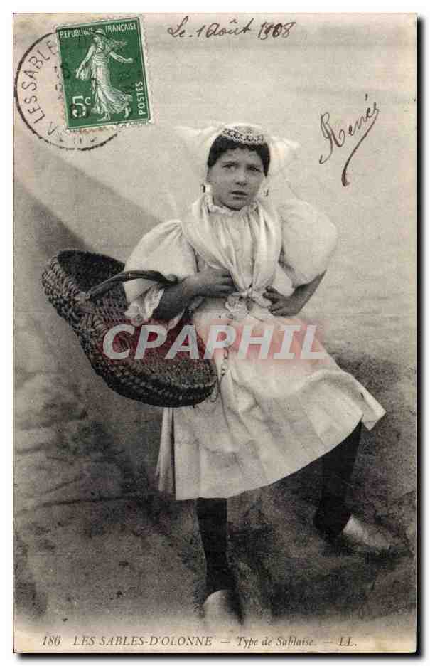 Folklore - Costumes - Sables d Olonne - Sablaise - CPA 