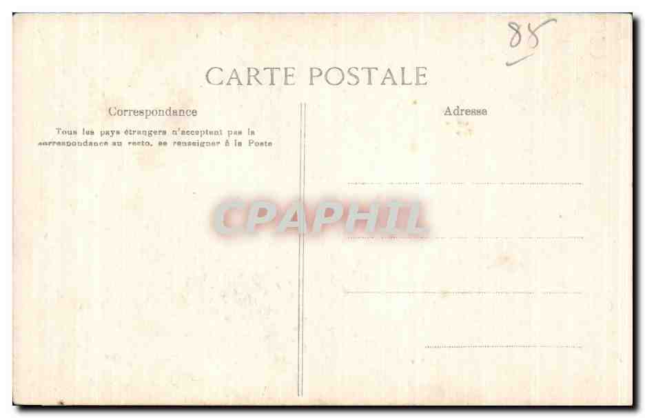 Folklore - Costumes - Sables d Olonne - Sablaise - Poisson d Avril - April Fool - CPA — Verso