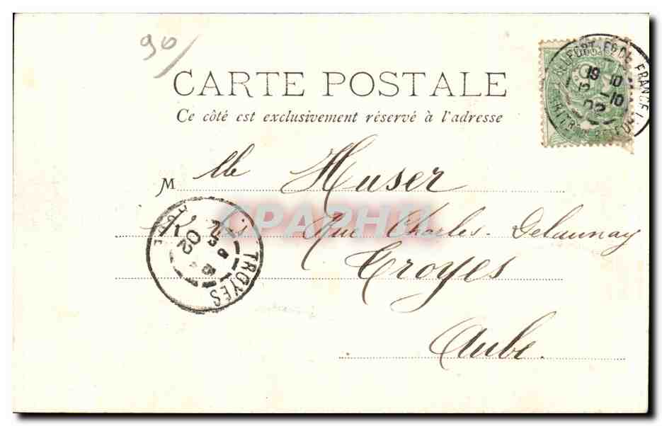 Belfort - Vue Generale - CPA — Verso