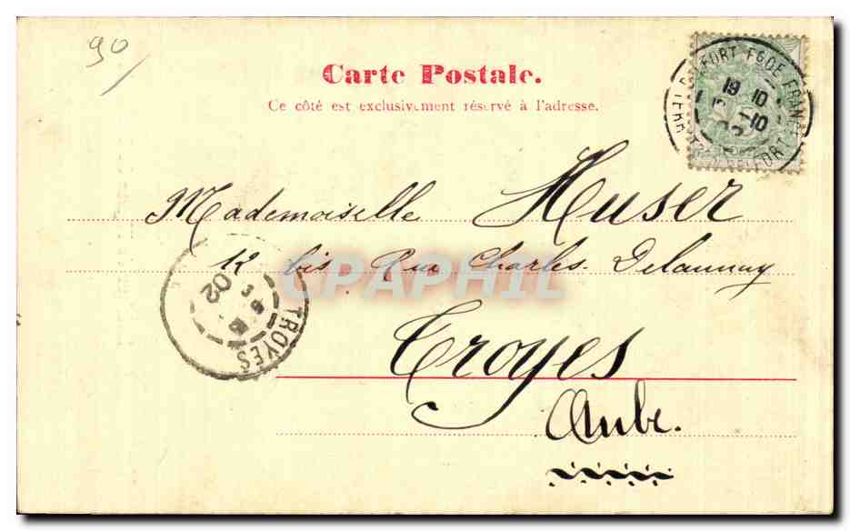Belfort - Eglise St Christoph - CPA — Verso