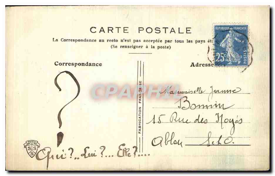 Fetes - Voeux - Poisson d Avril - April Fool - fish and - CPA — Rückseite
