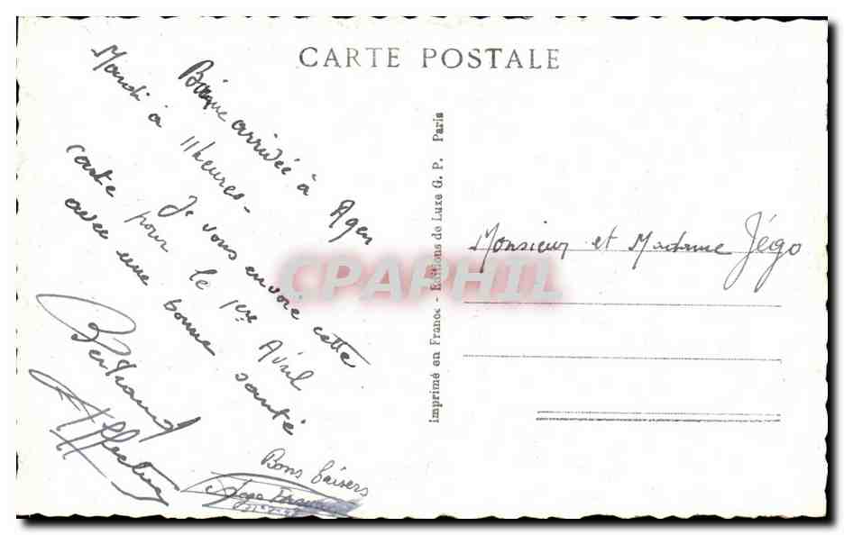Fetes - Voeux - Poisson d Avril - April Fool - fish and - CPA — Rückseite