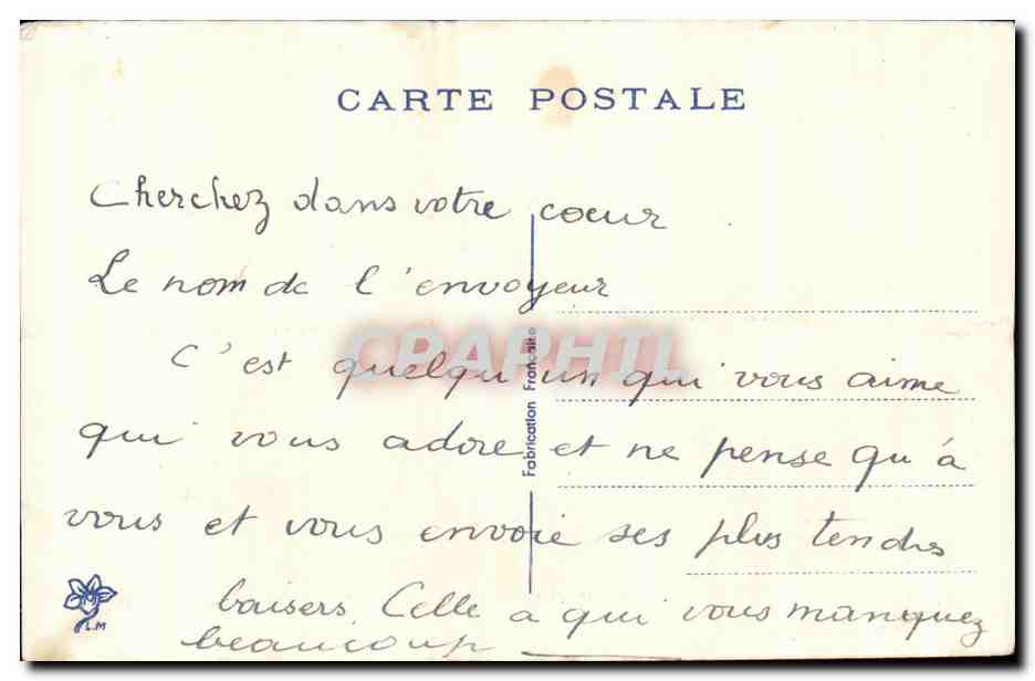 Fetes - Voeux - Poisson d Avril - April Fool - Fish with letter - CPA — Rückseite