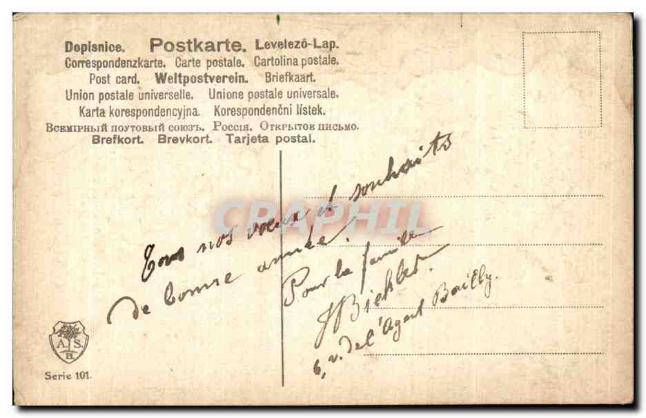 1907 — Année Nouvelle — A.S.B. Série 101 — Reverso