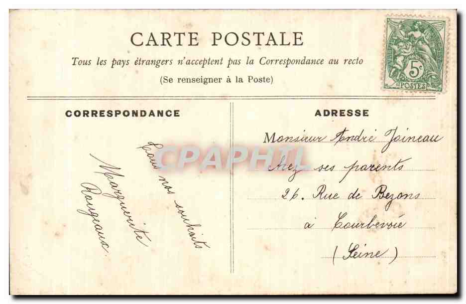 Fetes - Voeux - Bonne Annee - in wheelbarrow - CPA — Rückseite