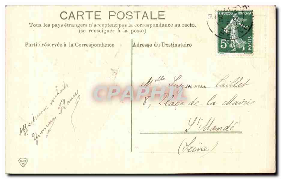 Bonne année — décor de cloches et sapin — éditeur G. Fleury — Reverso