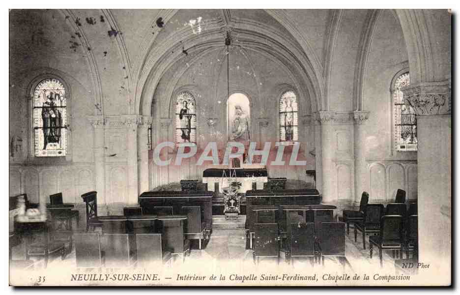Neuilly sur Seine - Interieur de la Chapelle de Saint Ferdinand - CPA
