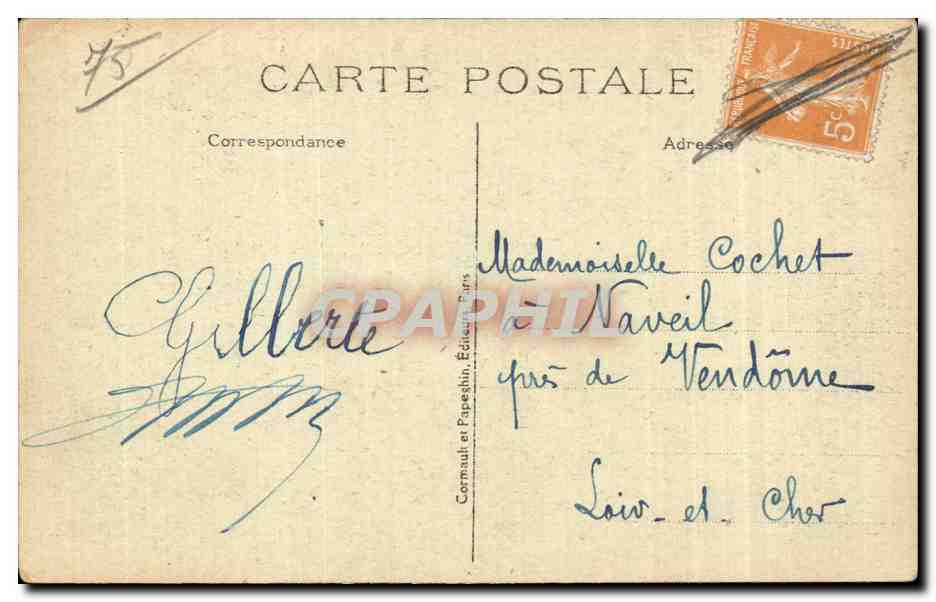 Paris - 1 - La Rue des Tuileries et les Jardins - CPA — Rückseite