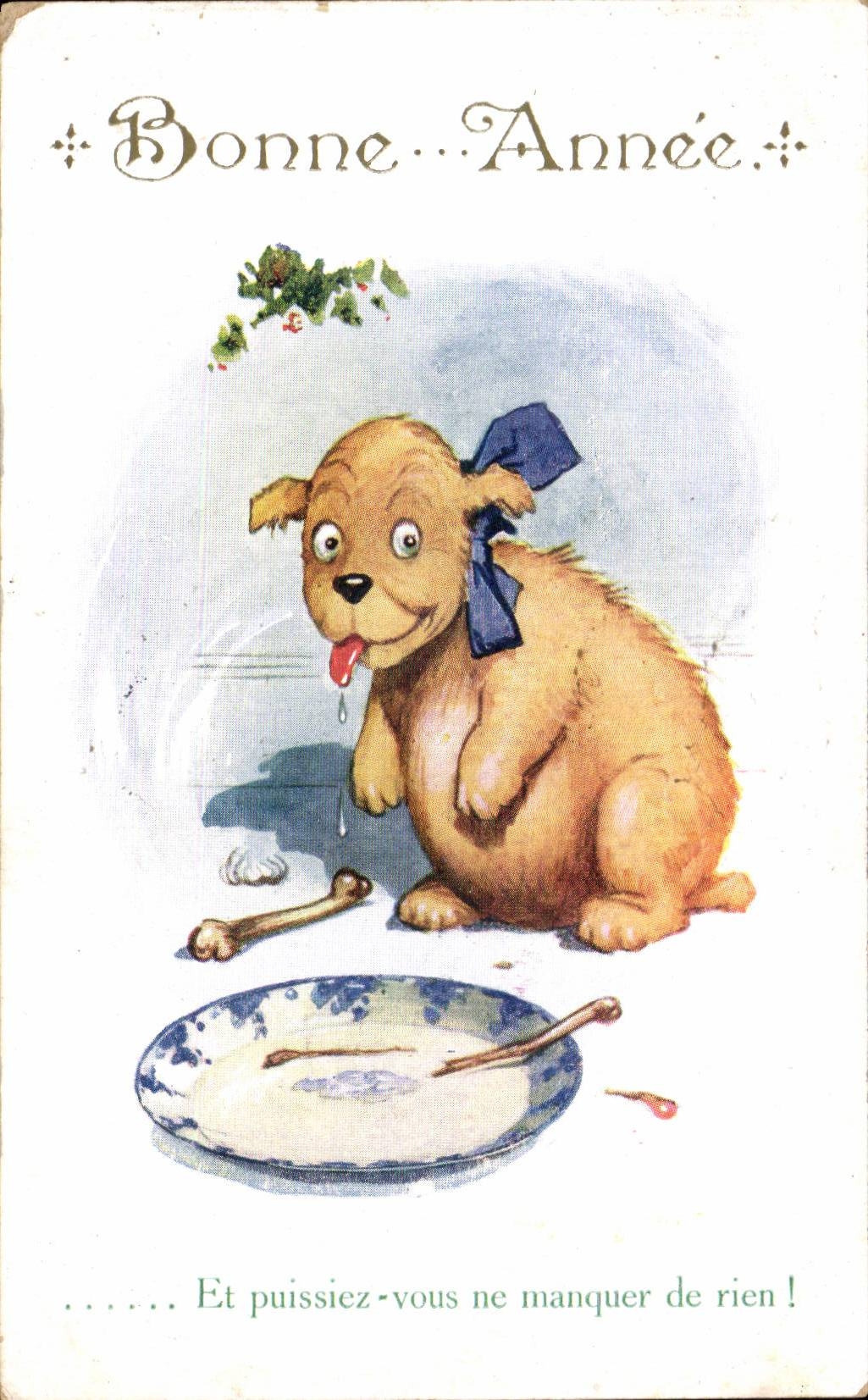 Fetes - Voeux - Holiday - Bonne Annee - Happy New Year - Sweet Puppy - CPA 