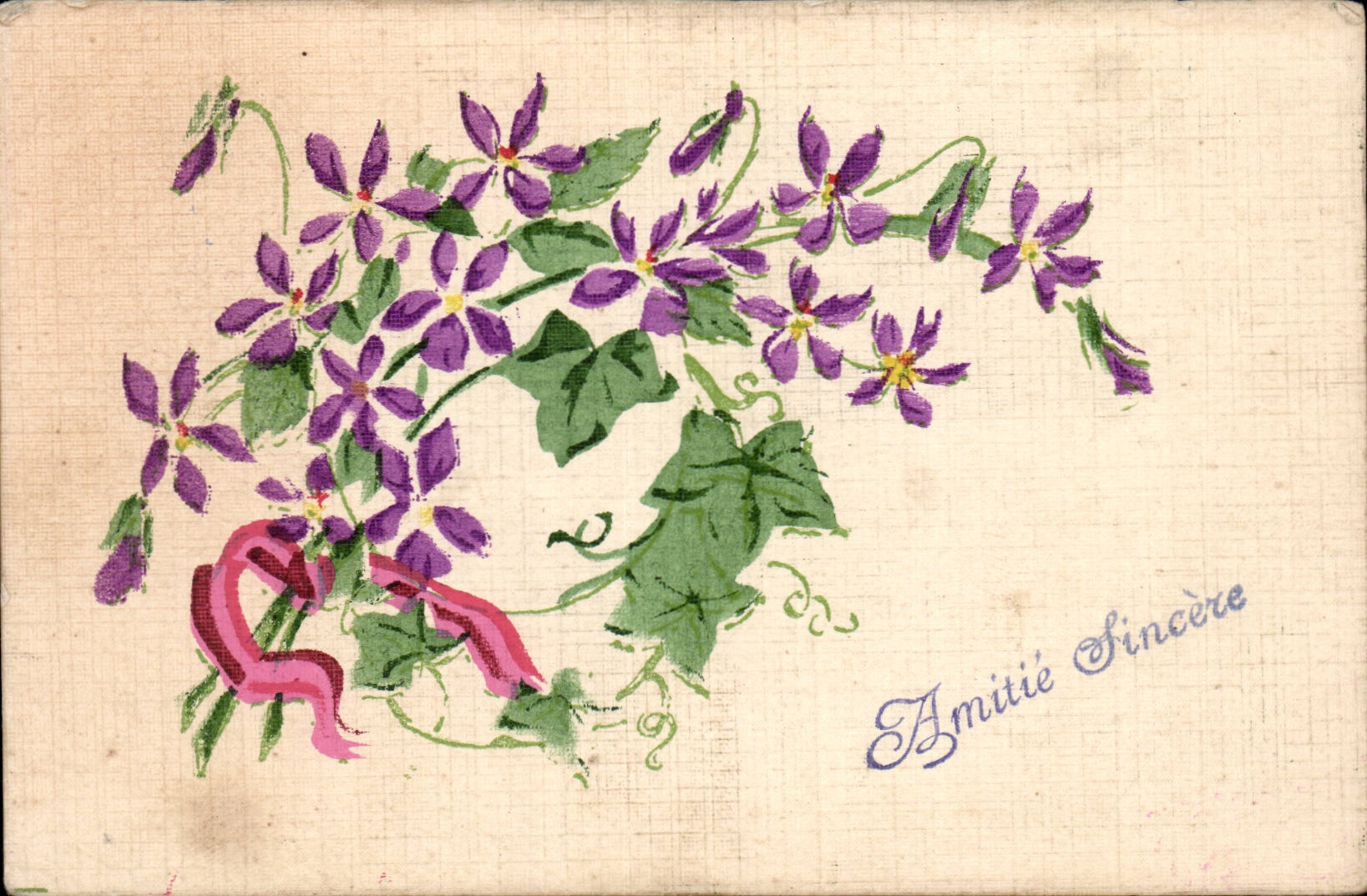 Fleurs Amitie Sincere - CPA 
