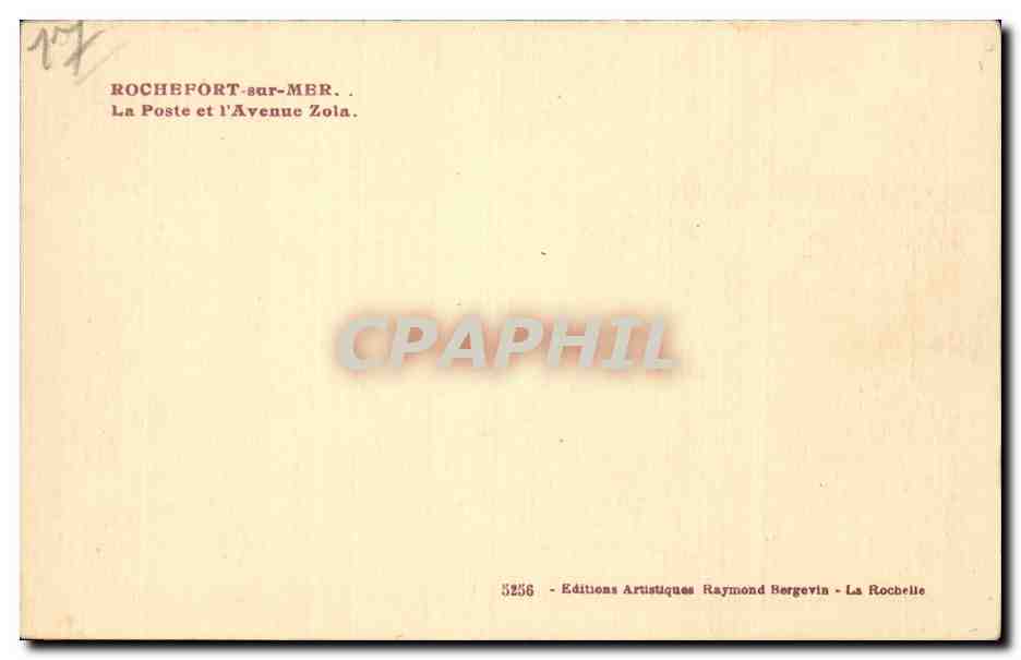Rochefort sur Mer - La Poste et l Avenue Zola - CPA  — Back