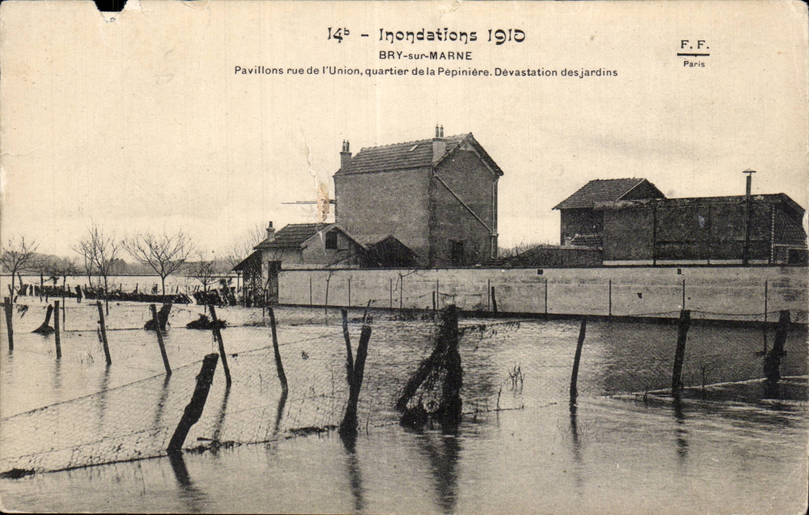 Bry-sur-Marne - Inondations 1910 - Pavillon rue de l Union - CPA 