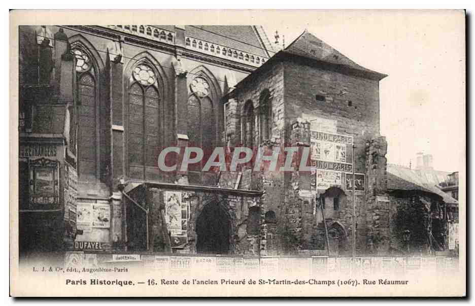 Paris Historique - 3 - St Martin des Champs - Rue Reaumur - CPA 
