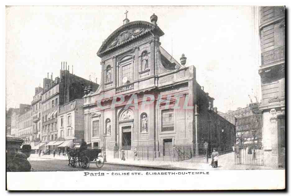 CPA Paris Eglise Ste Elisabeth du Temple