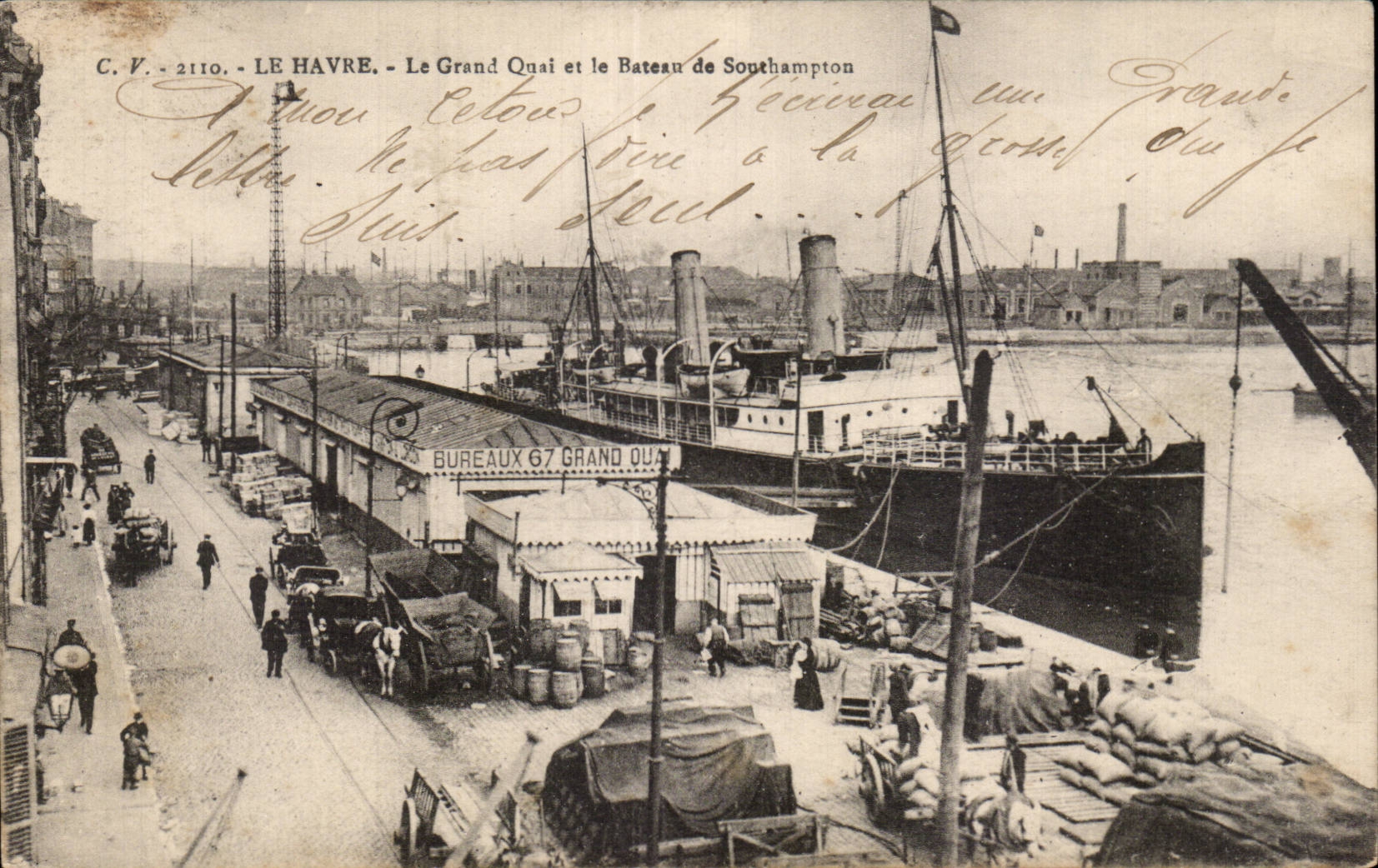 Le Havre - Le Grand Quai - Bateau de Southampton - CPA 