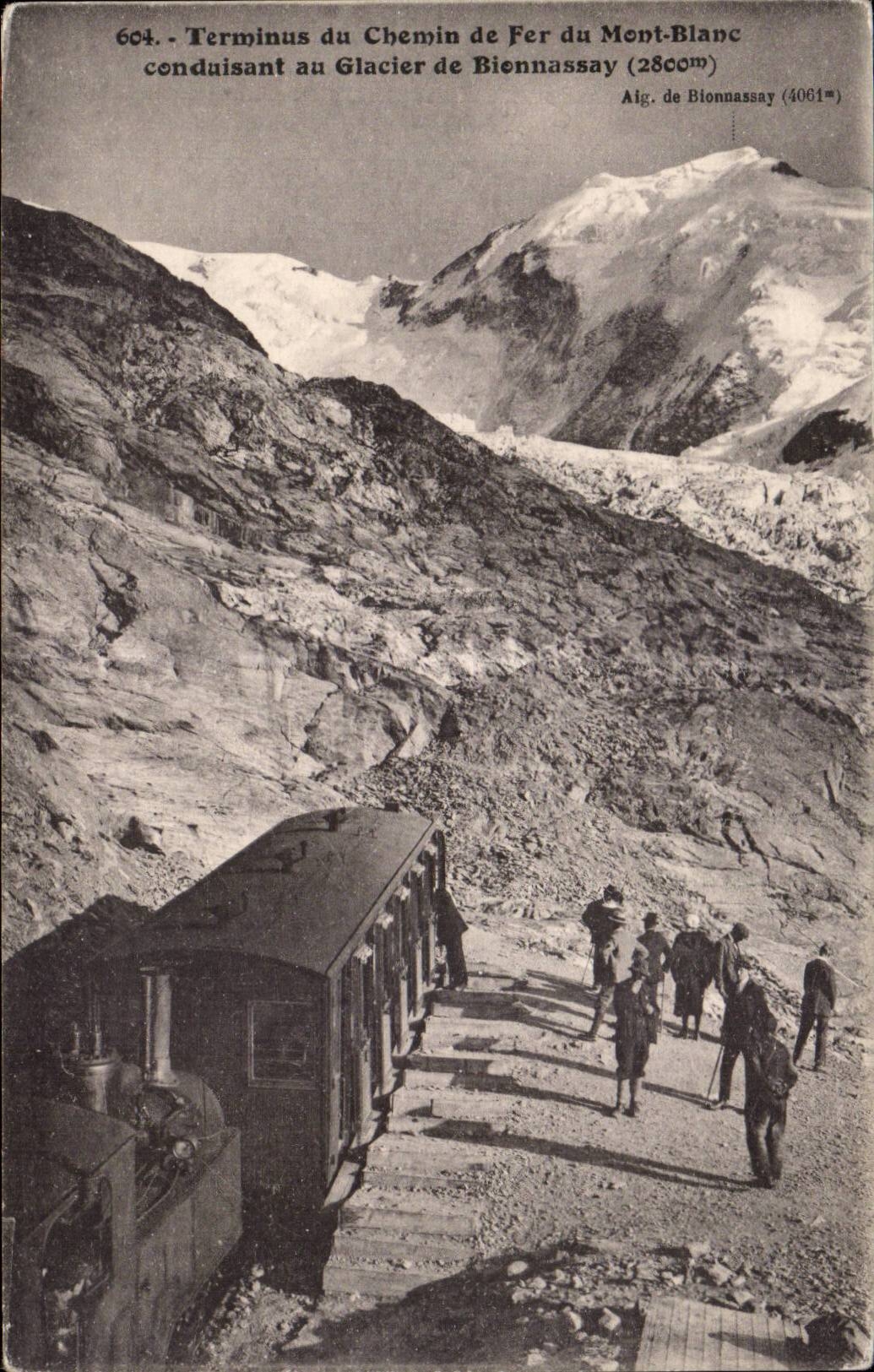 Terminus du Chemin de Fer du Mont Blanc - Glacier de Bionnassy Train - CPA 
