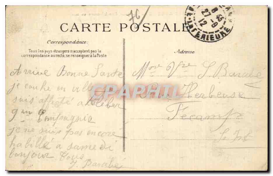 Sainte Adresse - Vue prise d un kilometre en mer - CPA  — Rückseite