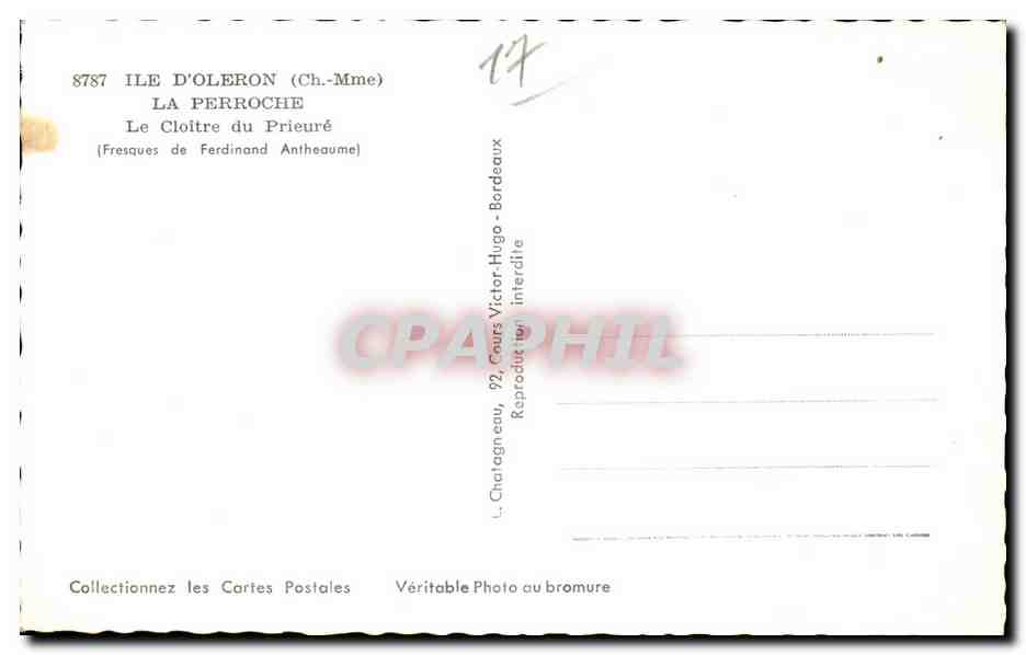 Le Cloître du Prieuré — Fresques de Ferdinand Antheaume — Éditeur Elce — Rückseite