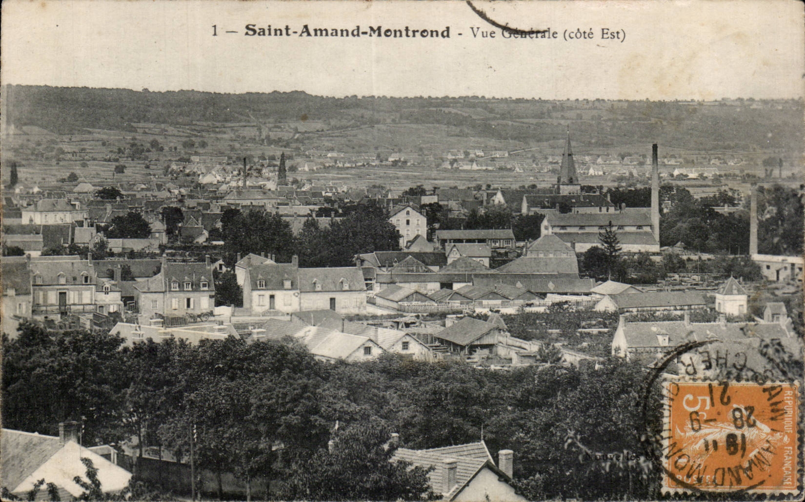 Saint-Amand-Montrond — Vista Generale (lato Est) — Editore sconosciuto, n°1