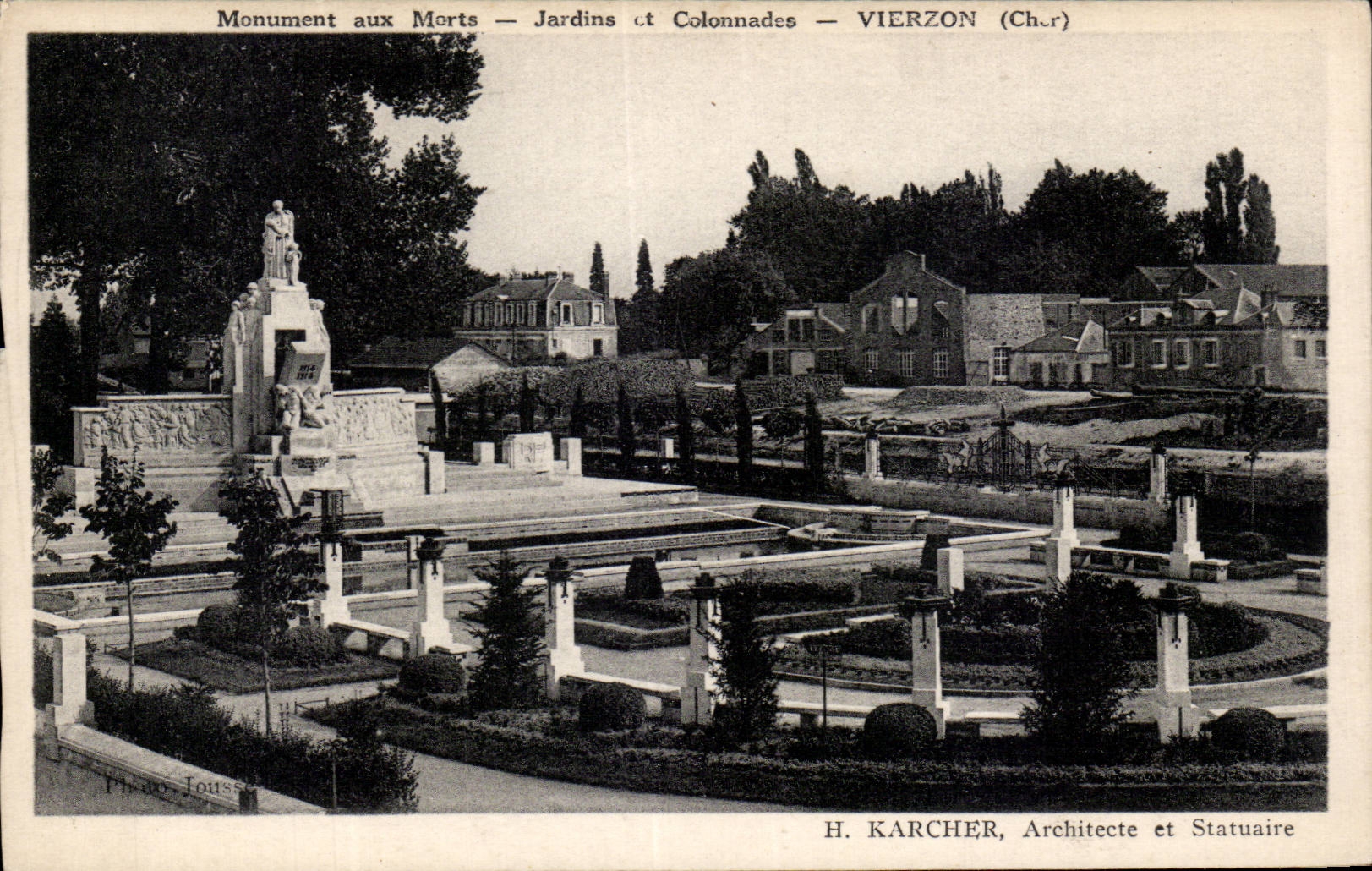 Vierzon - Jardin et Colonnades - CPA 