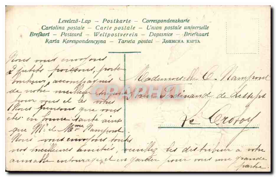 CPA Fantaisie Poisson Paques Easter 1er avril — Rückseite