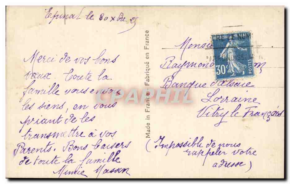 CPA Fantaisie Fleurs Bonne annee Automobile — Verso