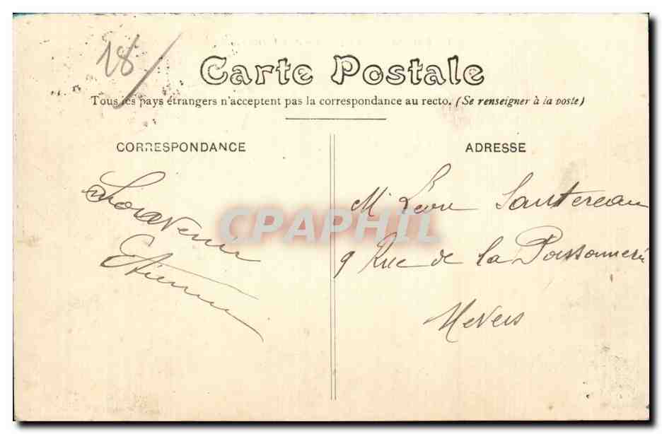 CPA Bourges Etat major de l artillerie  — Rückseite