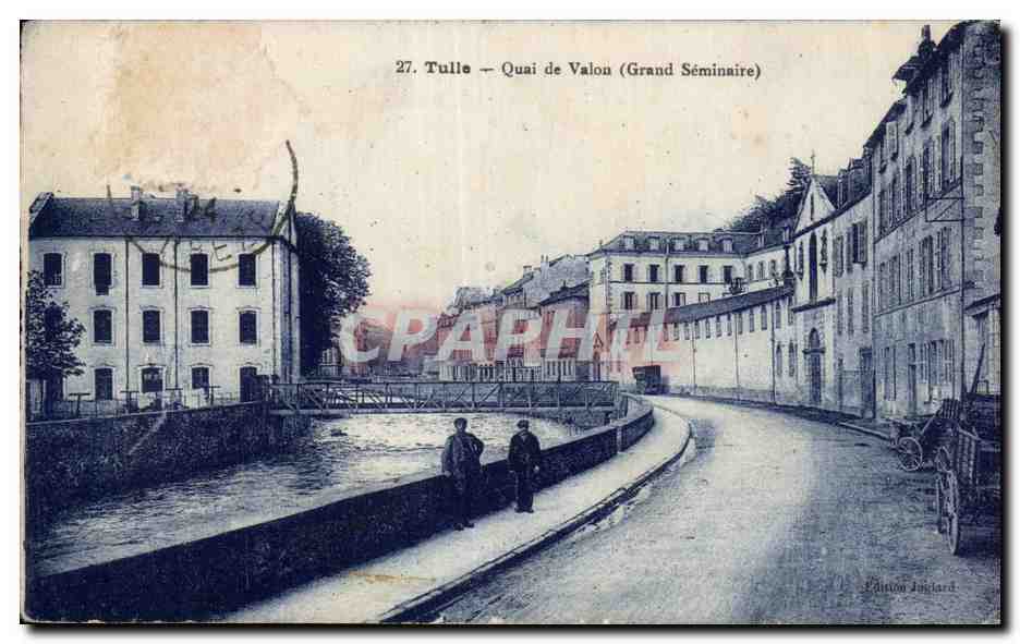 CPA Tulle Quai de Valon (grand seminaire)