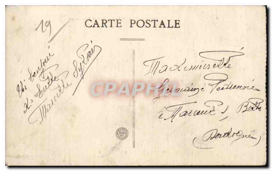CPA Tulle Quai de Valon (grand seminaire) — Back