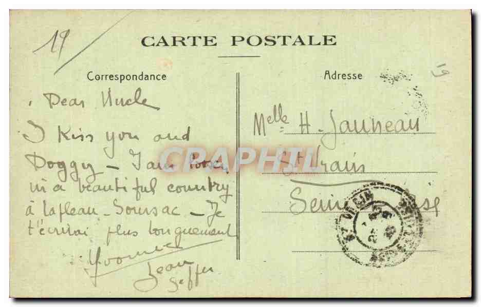 CPA Environs de Lapleau La vieille eglise de St Pantaleon  — Rückseite