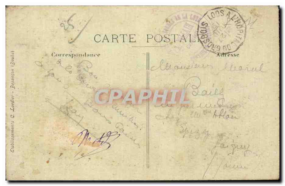 Ornans — Vallée de la Loue — Sites Pittoresques de Franche-Comté — Rückseite