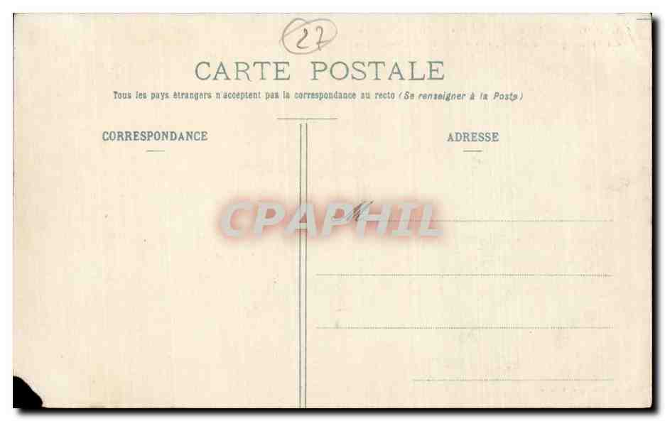 CPA Gaillon Portail exterieur de l ancien chateau des archeveques de Rouen servant aujourd hui de caserne — Rückseite