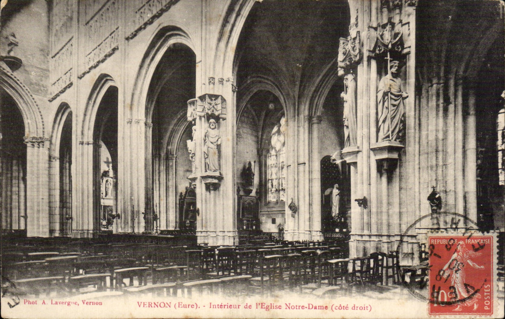 CPA Vernon Interieur de l eglise Notre Dame 