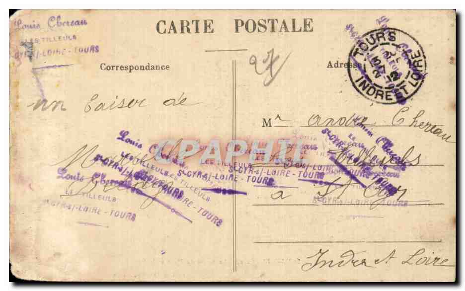 St-MARCEL (Eure) — La Route du Haut et le Petit Bois — Phot. A. Lavergne, Vernon — Rückseite